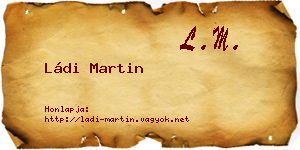 Ládi Martin névjegykártya
