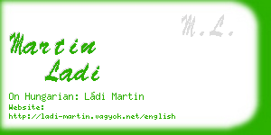 martin ladi business card