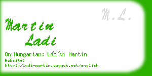 martin ladi business card